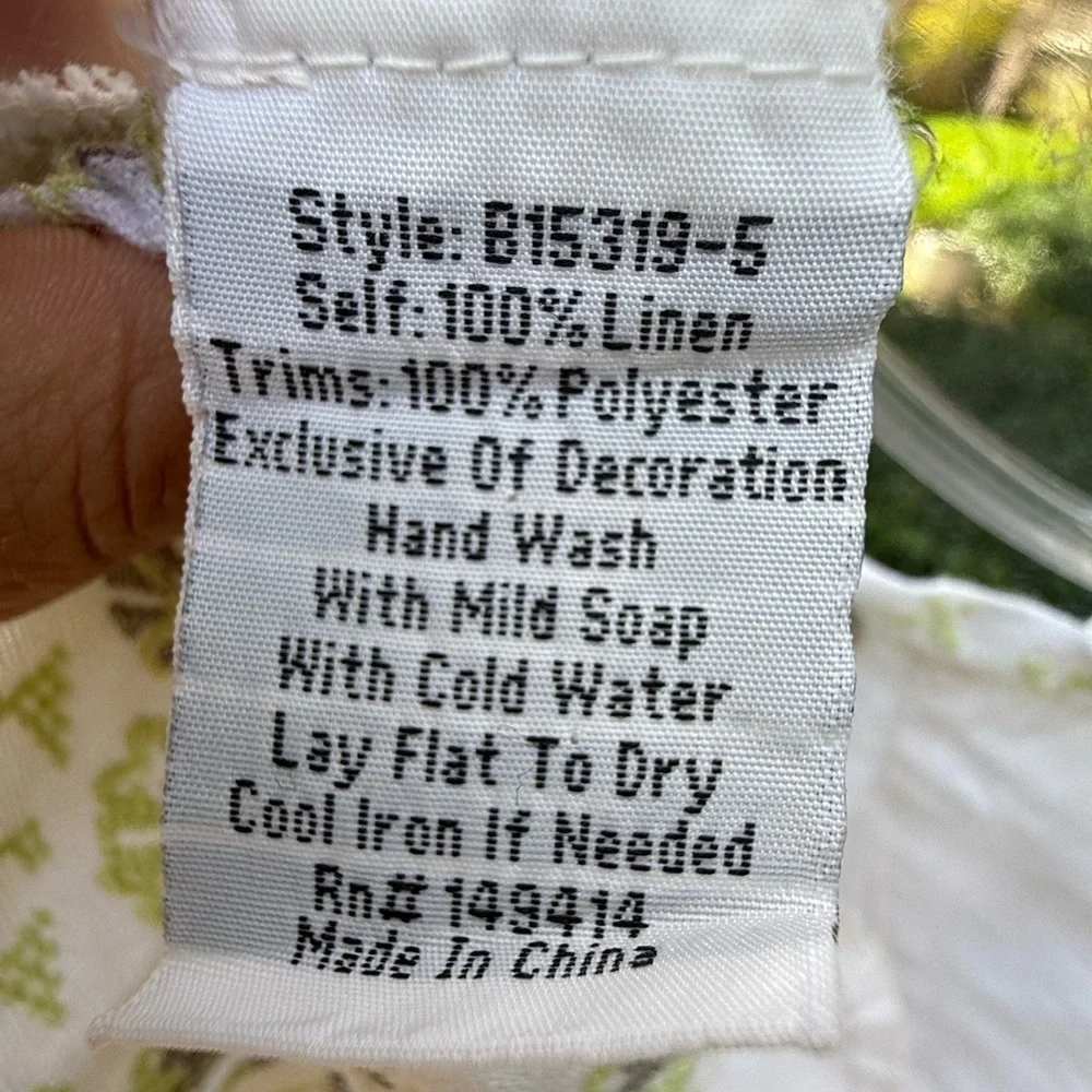 Johnny Was Biya White Linen Embroidered Boho Tunic Top S Aztec Festival Coastal - Picture 5 of 12